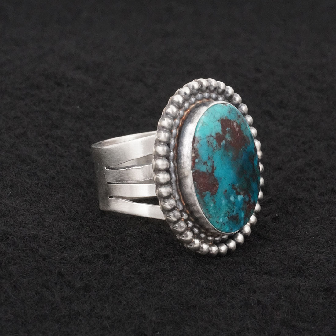 Kathleen Livingston Turquoise & Sterling Silver Ring Size 7