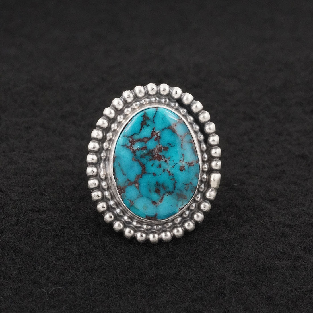 Kathleen Livingston Turquoise & Sterling Silver Ring Size 7