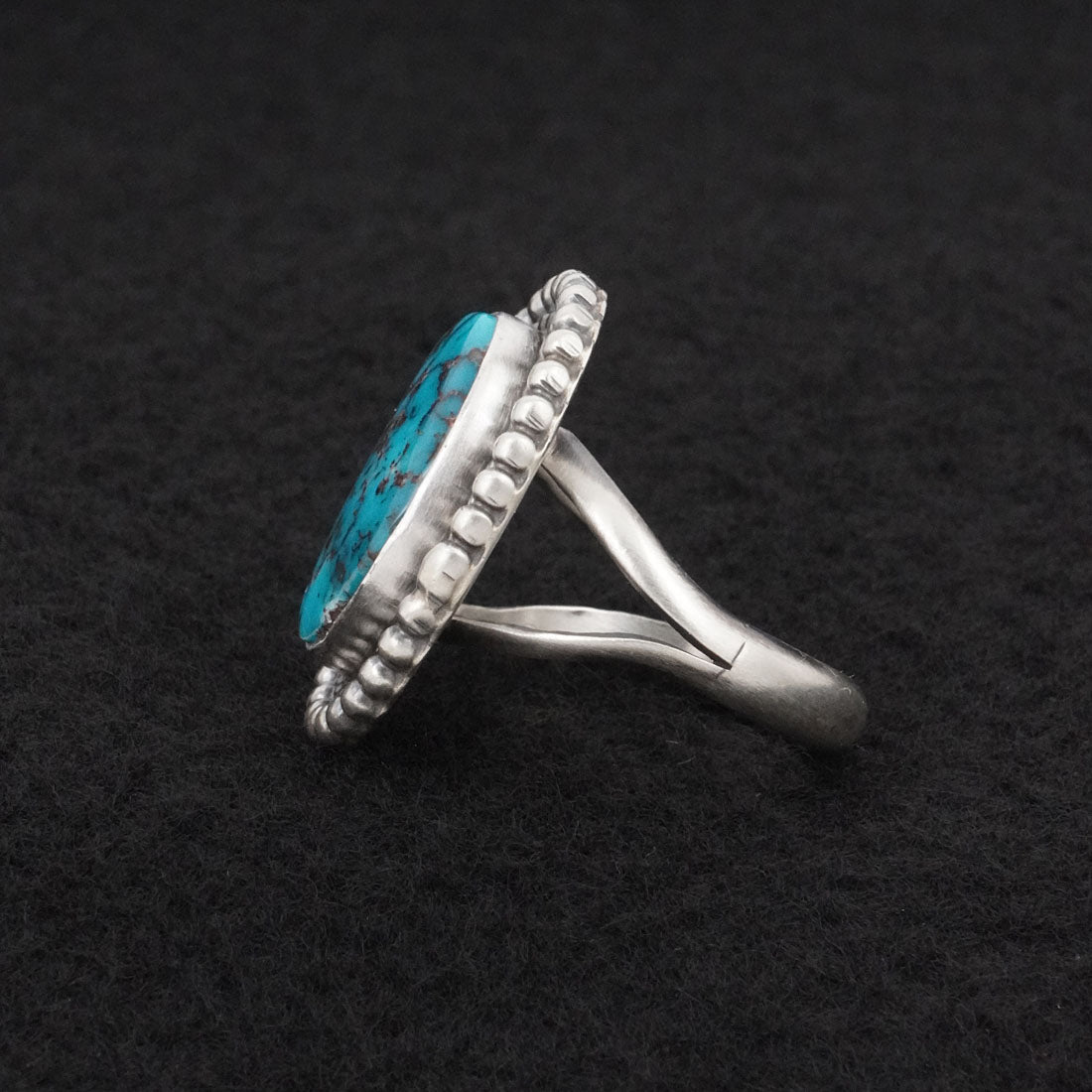 Kathleen Livingston Turquoise & Sterling Silver Ring Size 7