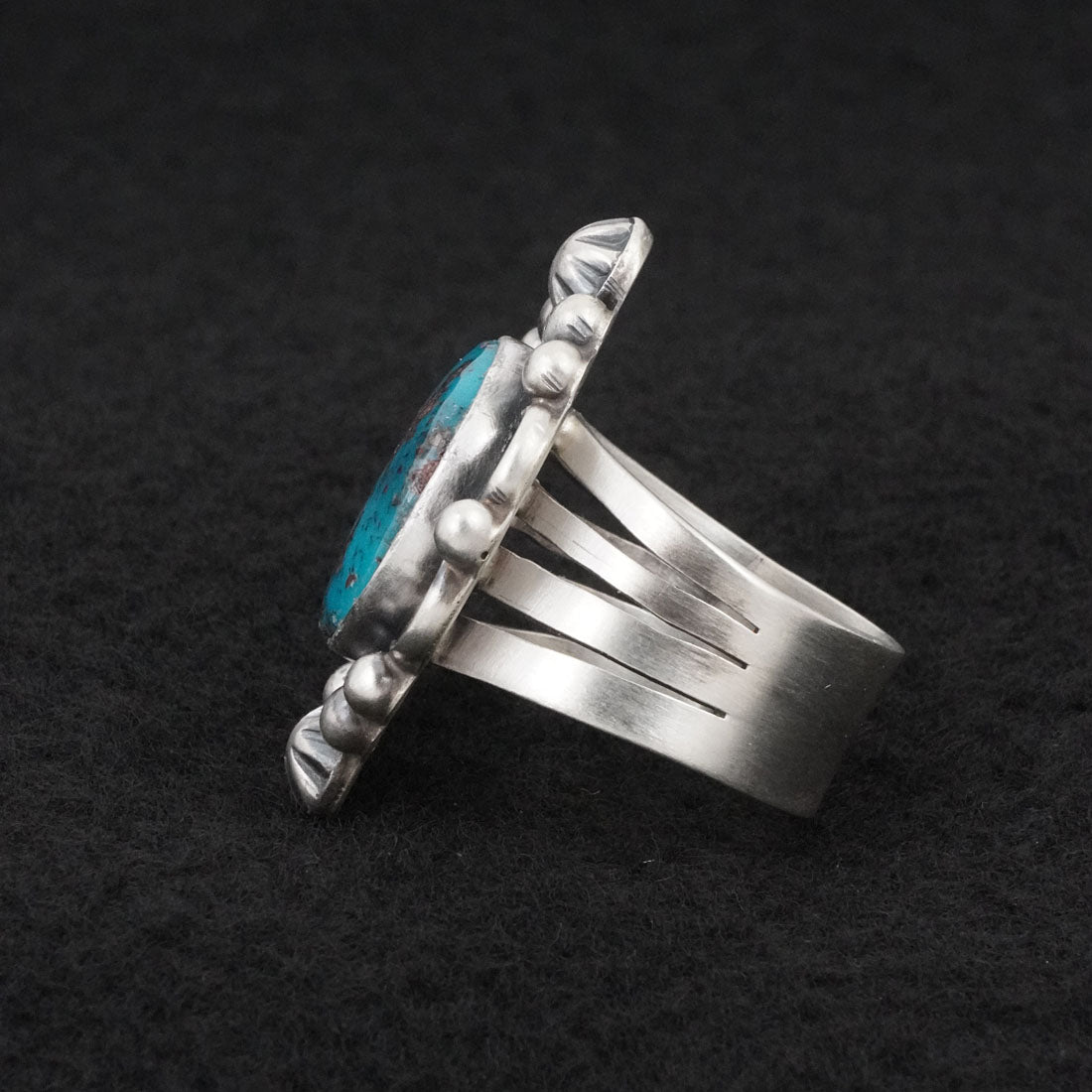 Kathleen Livingston Turquoise & Sterling Silver Ring Size 9