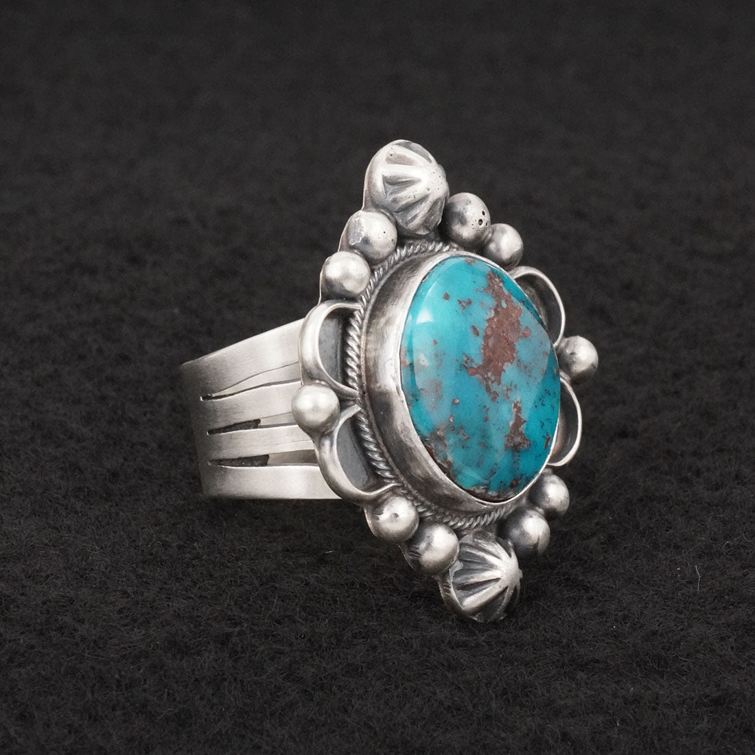 Kathleen Livingston Turquoise & Sterling Silver Ring Size 9