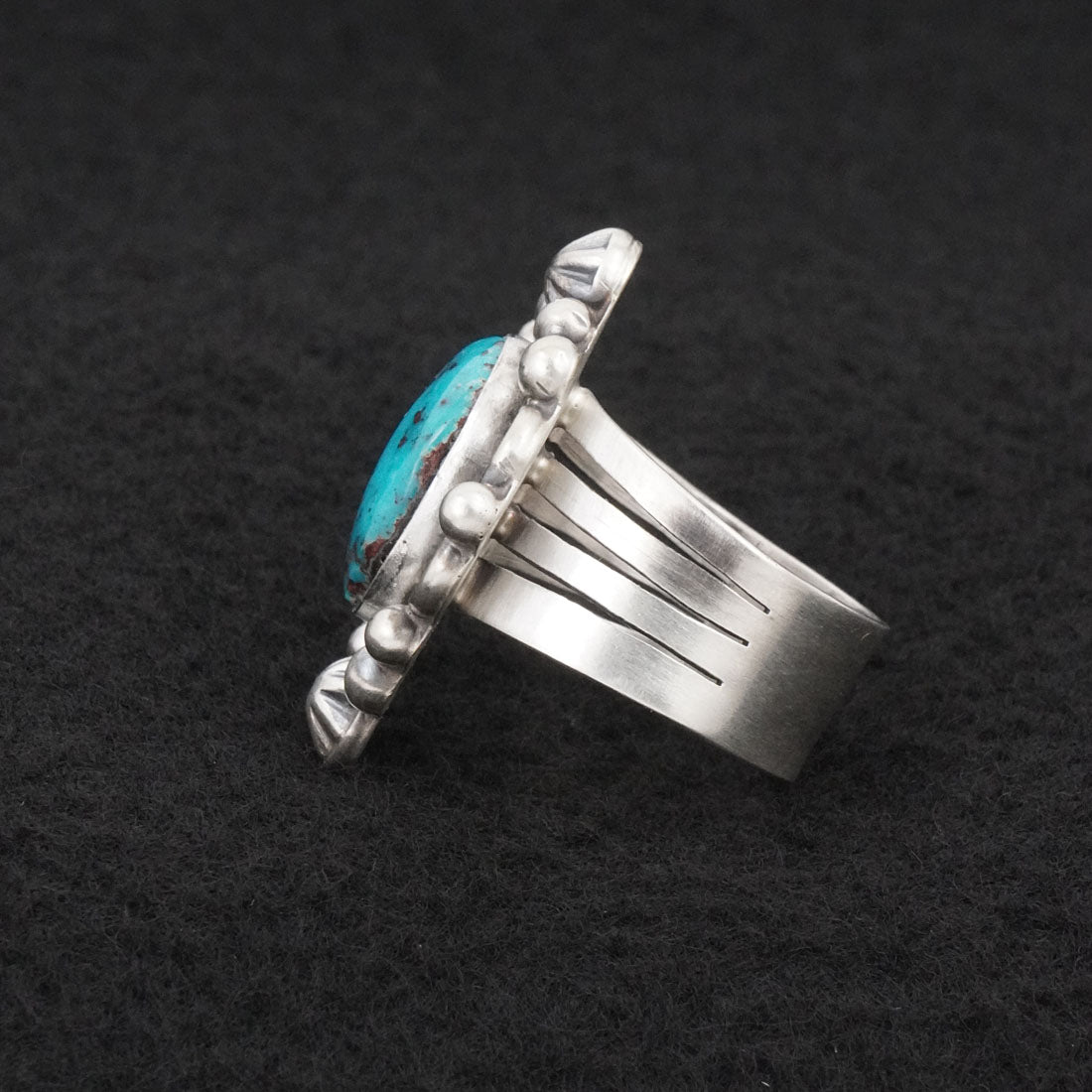 Kathleen Livingston Turquoise & Sterling Silver Ring Size 9