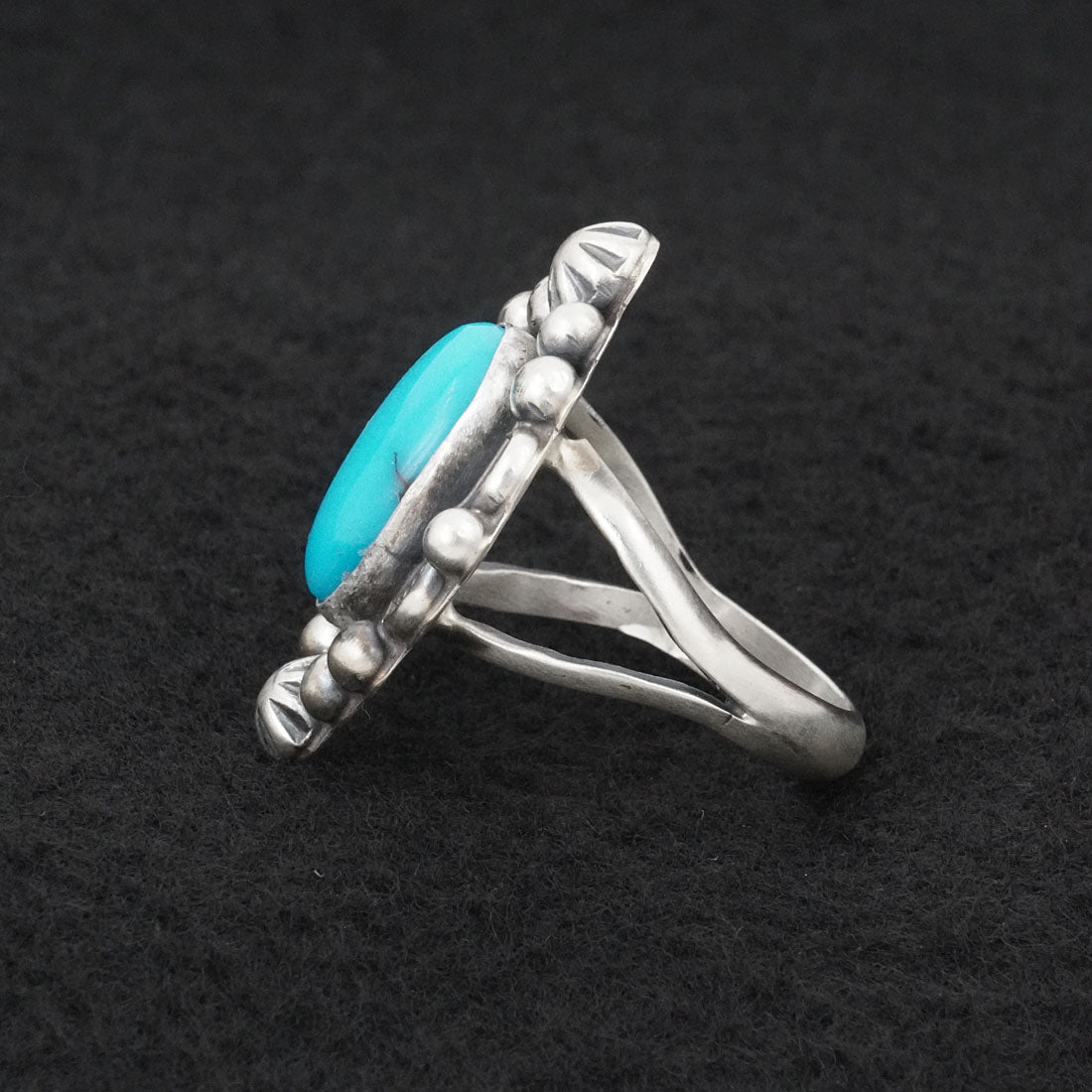 Kathleen Livingston Turquoise & Sterling Silver Ring Size 9