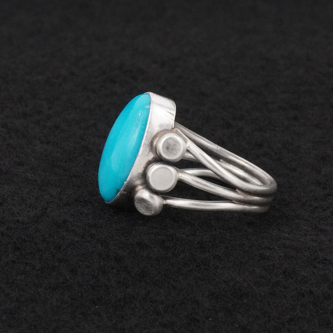 Kathleen Livingston Turquoise & Sterling Silver Ring Size 8
