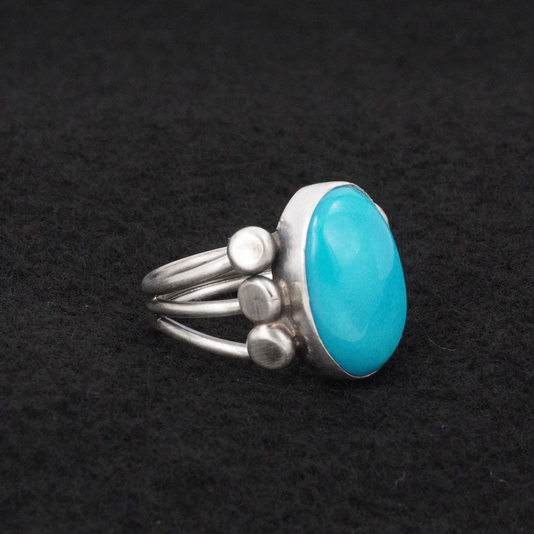 Kathleen Livingston Turquoise & Sterling Silver Ring Size 8