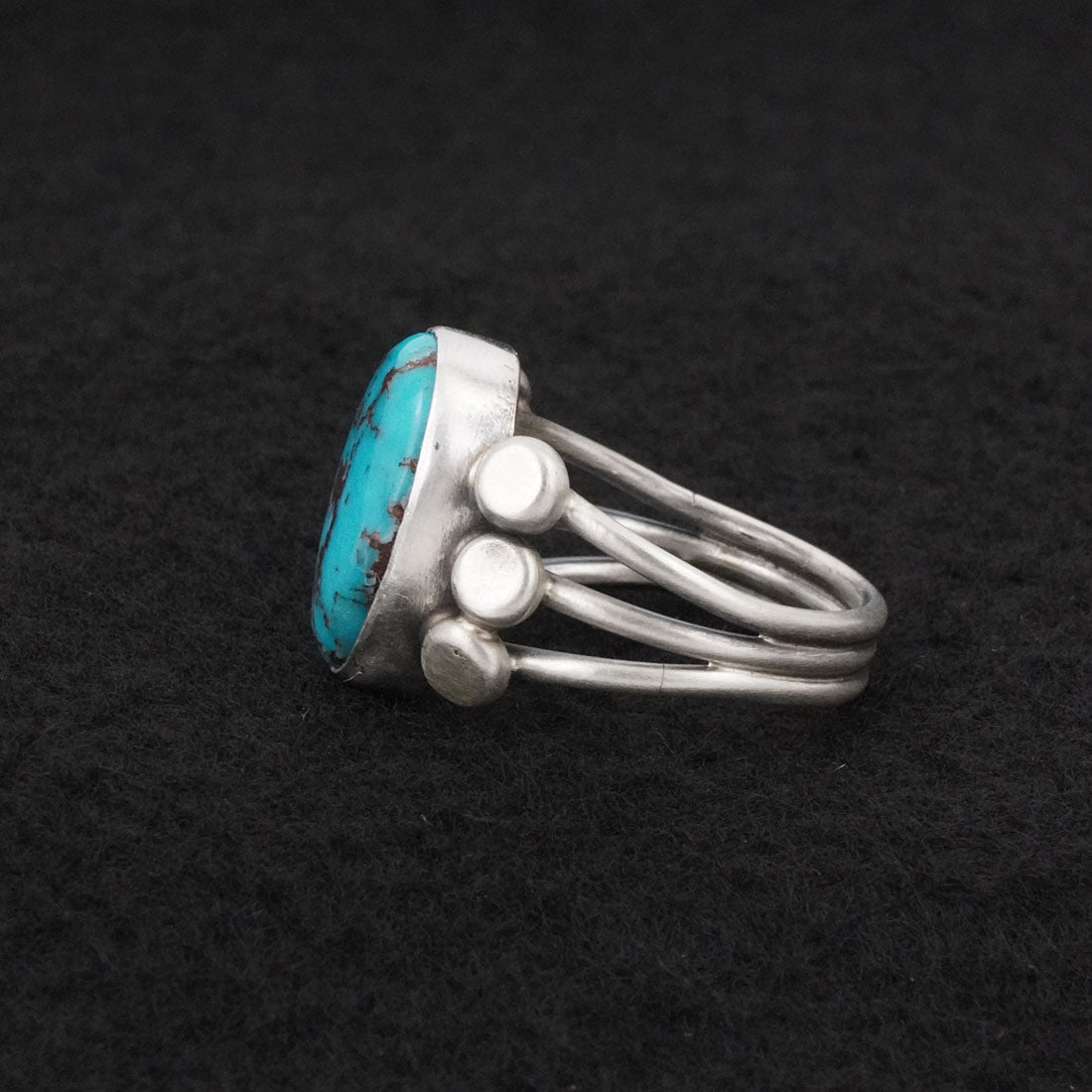 Kathleen Livingston Turquoise & Sterling Silver Ring Size 8