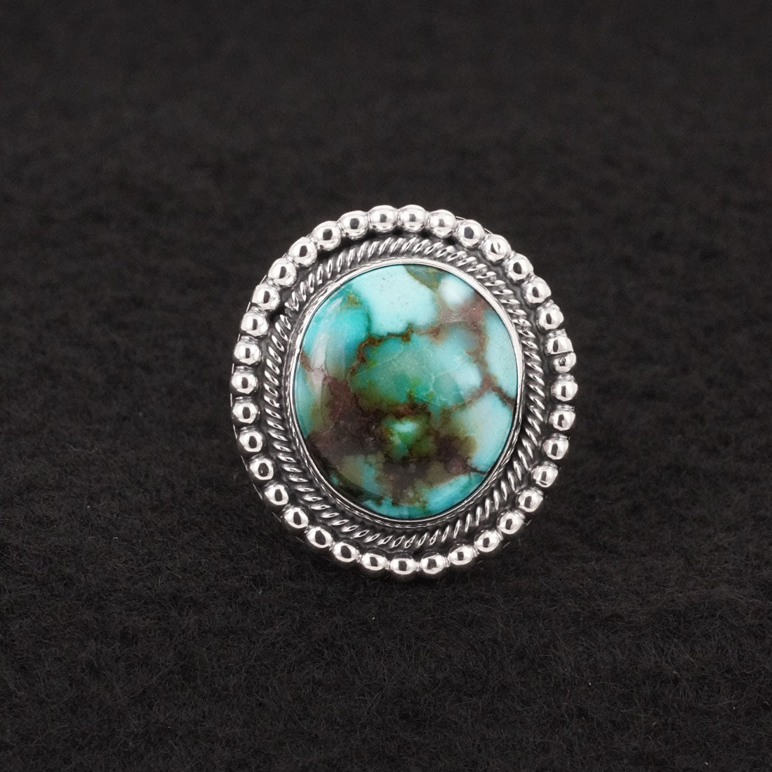 Daniel Benally Turquoise & Sterling Silver Ring Size 8