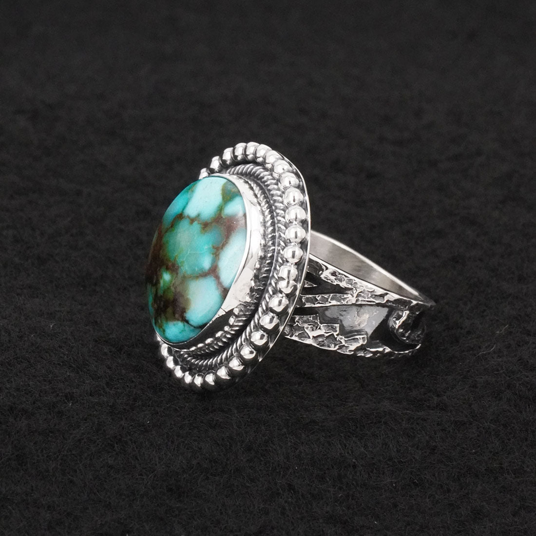 Daniel Benally Turquoise & Sterling Silver Ring Size 8