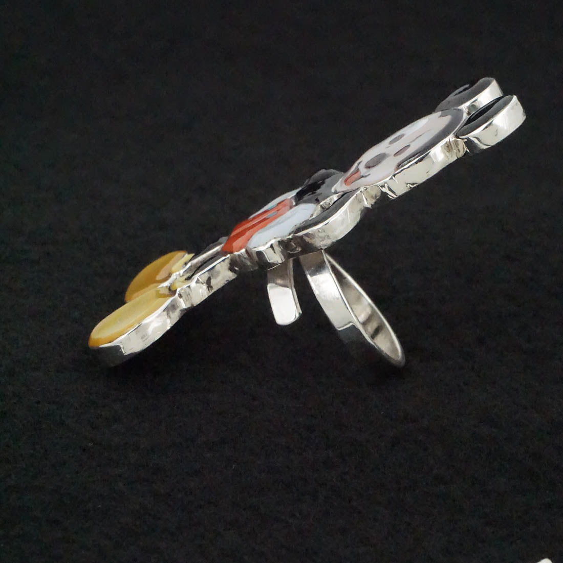 Don Dewa Multi-Stone & Sterling Silver Ring Adjustable