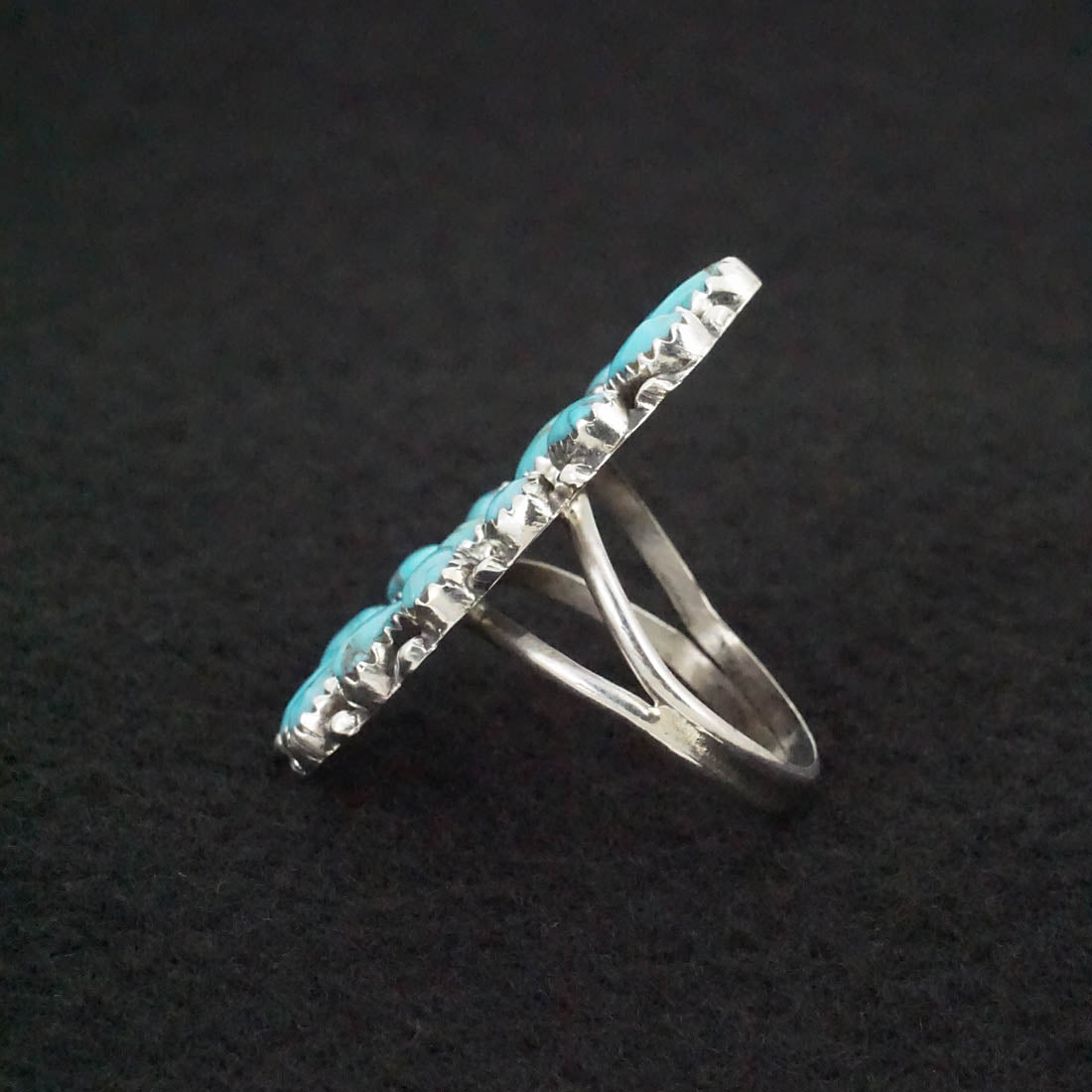 Zeita Begay Turquoise & Sterling Silver Ring Size 8.5