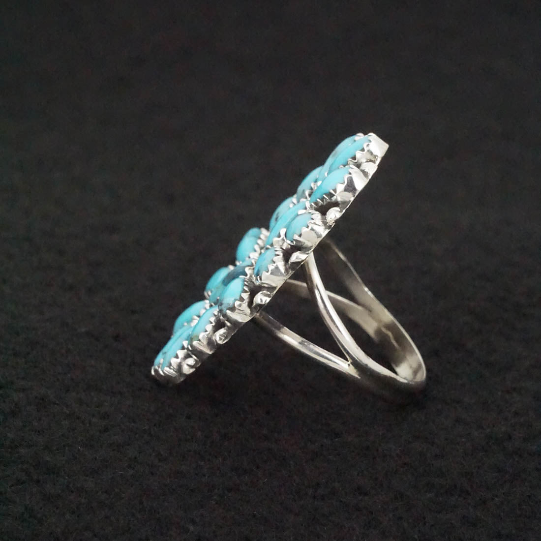 Zeita Begay Turquoise & Sterling Silver Ring Size 9