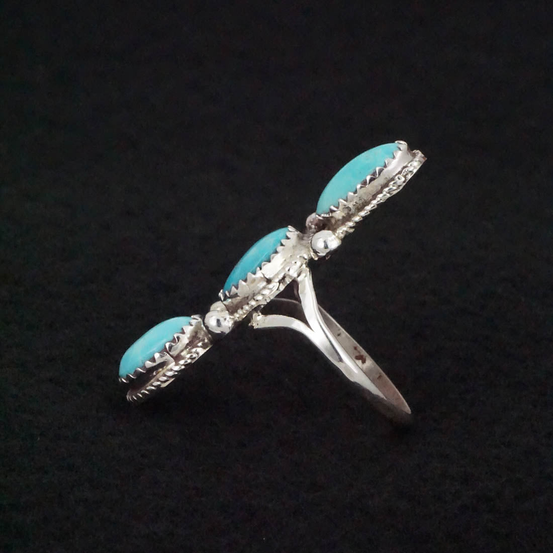 Ernest Hawthorne Turquoise & Sterling Silver Ring Size 7.5