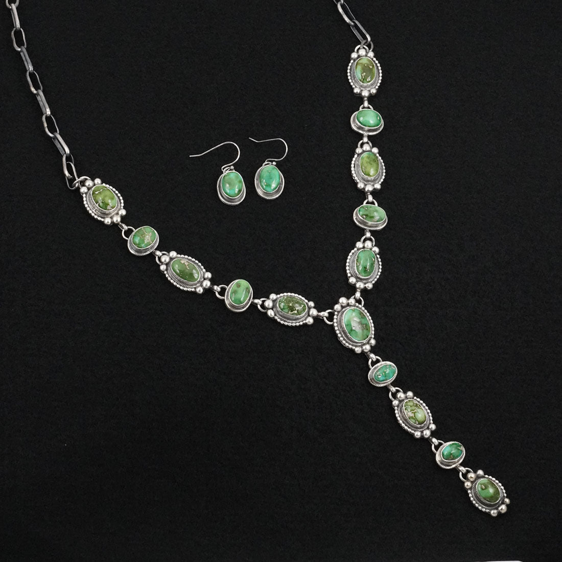 Kathleen Livingston Turquoise & Sterling Silver Necklace Set