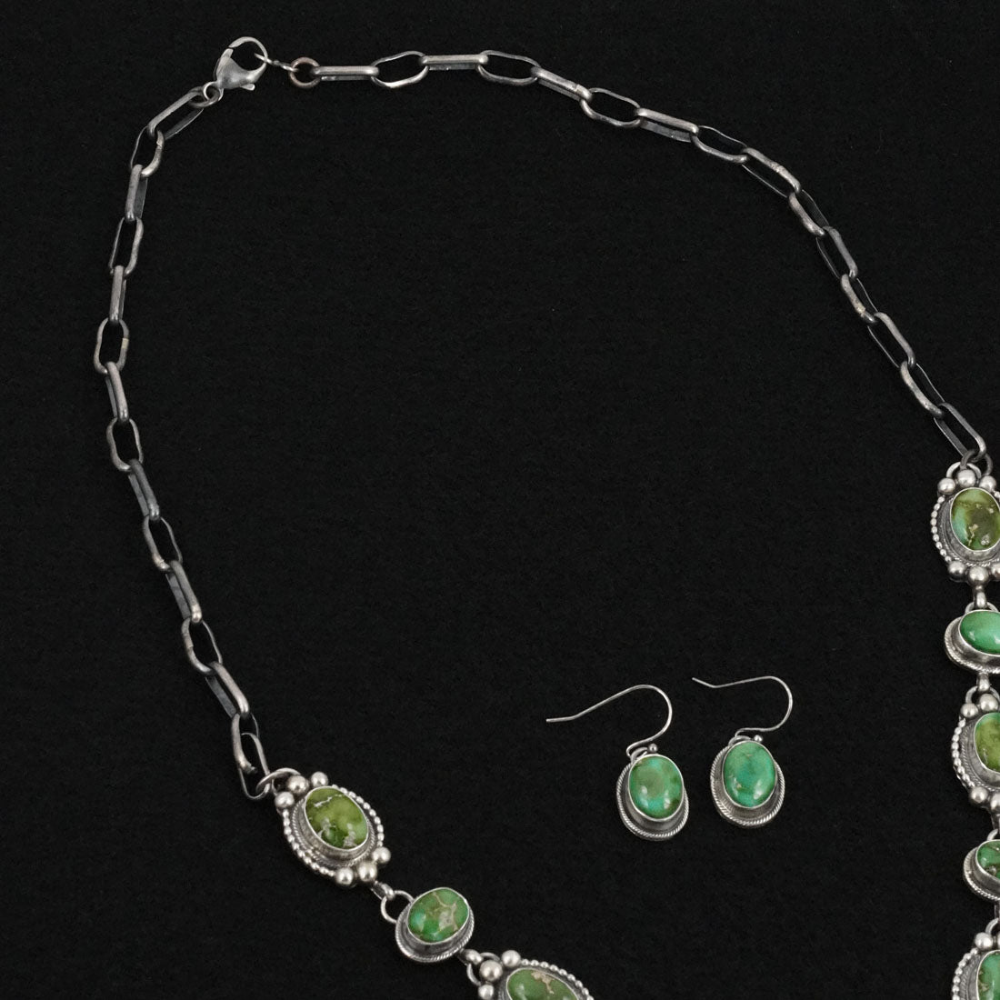 Kathleen Livingston Turquoise & Sterling Silver Necklace Set