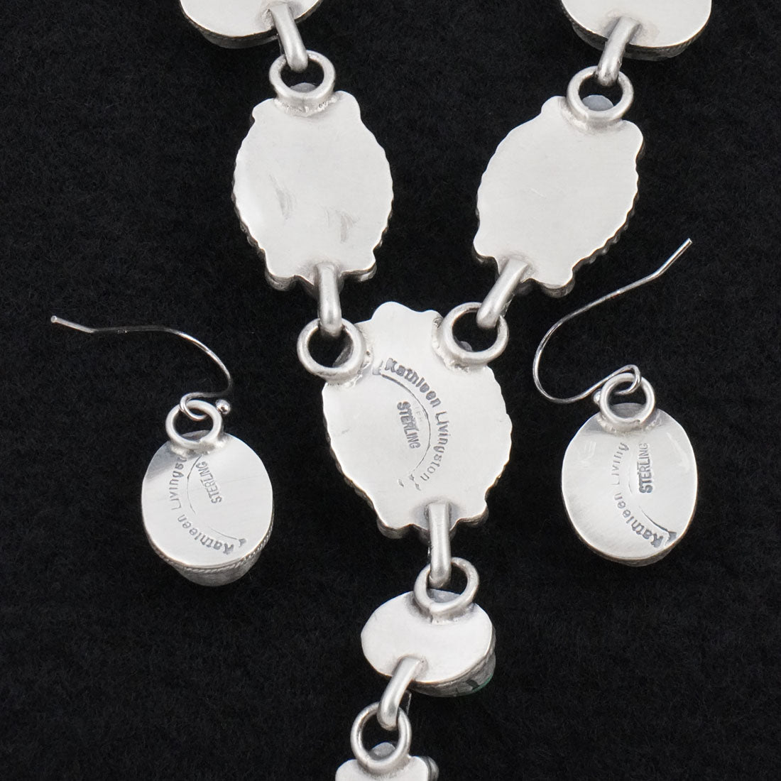 Kathleen Livingston Turquoise & Sterling Silver Necklace Set