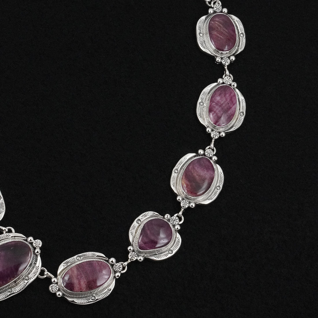 Paul Livingston Spiny Oyster & Sterling Silver Necklace Set