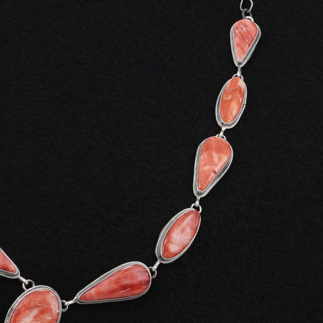 Paul Livingston Spiny Oyster & Sterling Silver Necklace Set