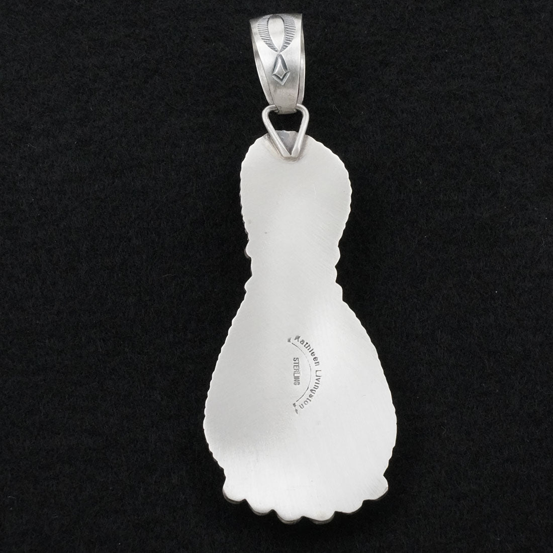 Kathleen Livingston White Buffalo & Sterling Silver Pendant