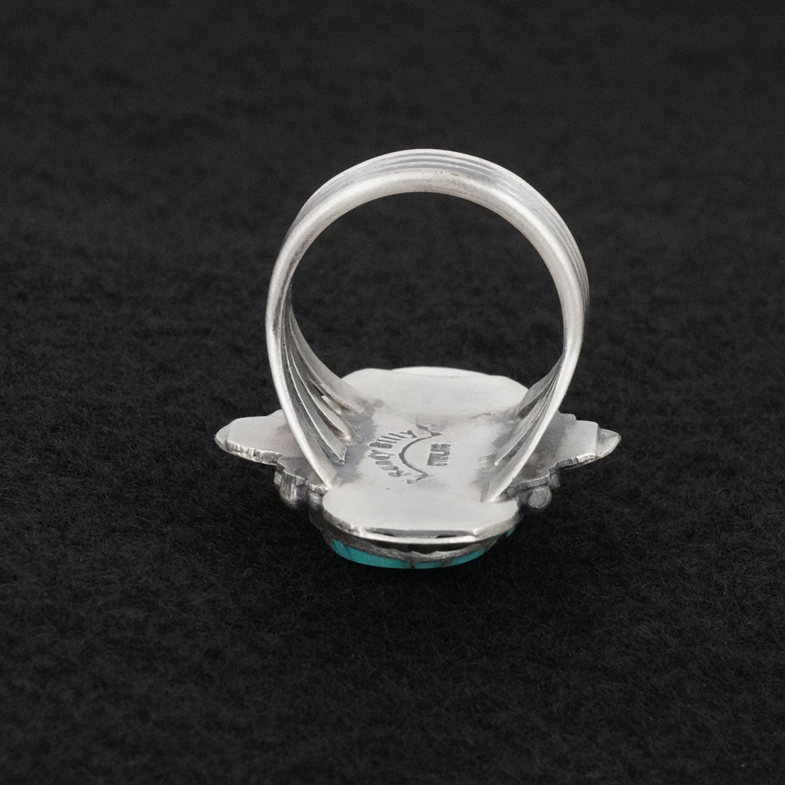 Randy Billy Turquoise & Sterling Silver Ring Size 8