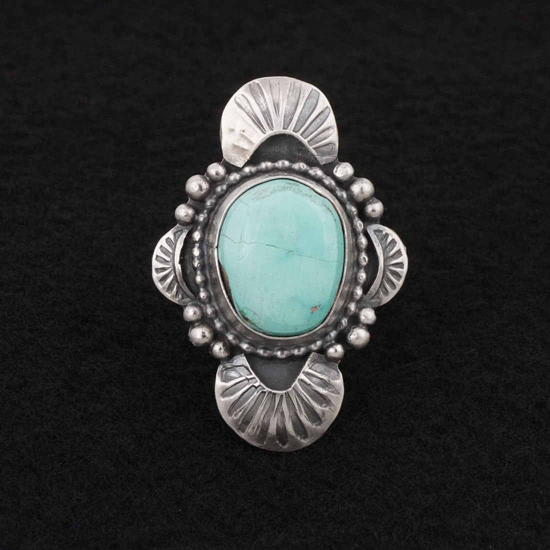 Randy Billy Turquoise & Sterling Silver Ring Size 7