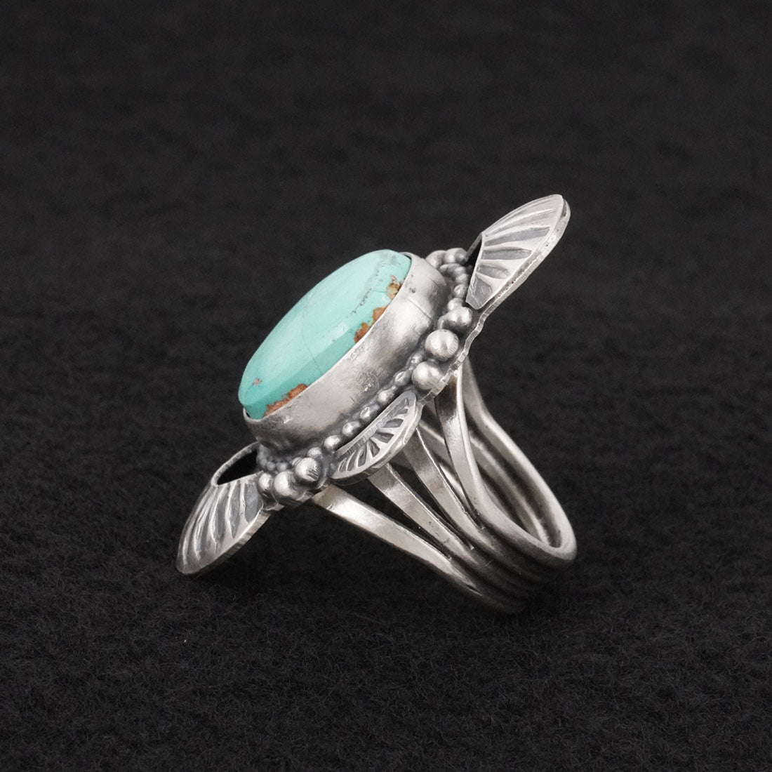 Randy Billy Turquoise & Sterling Silver Ring Size 7