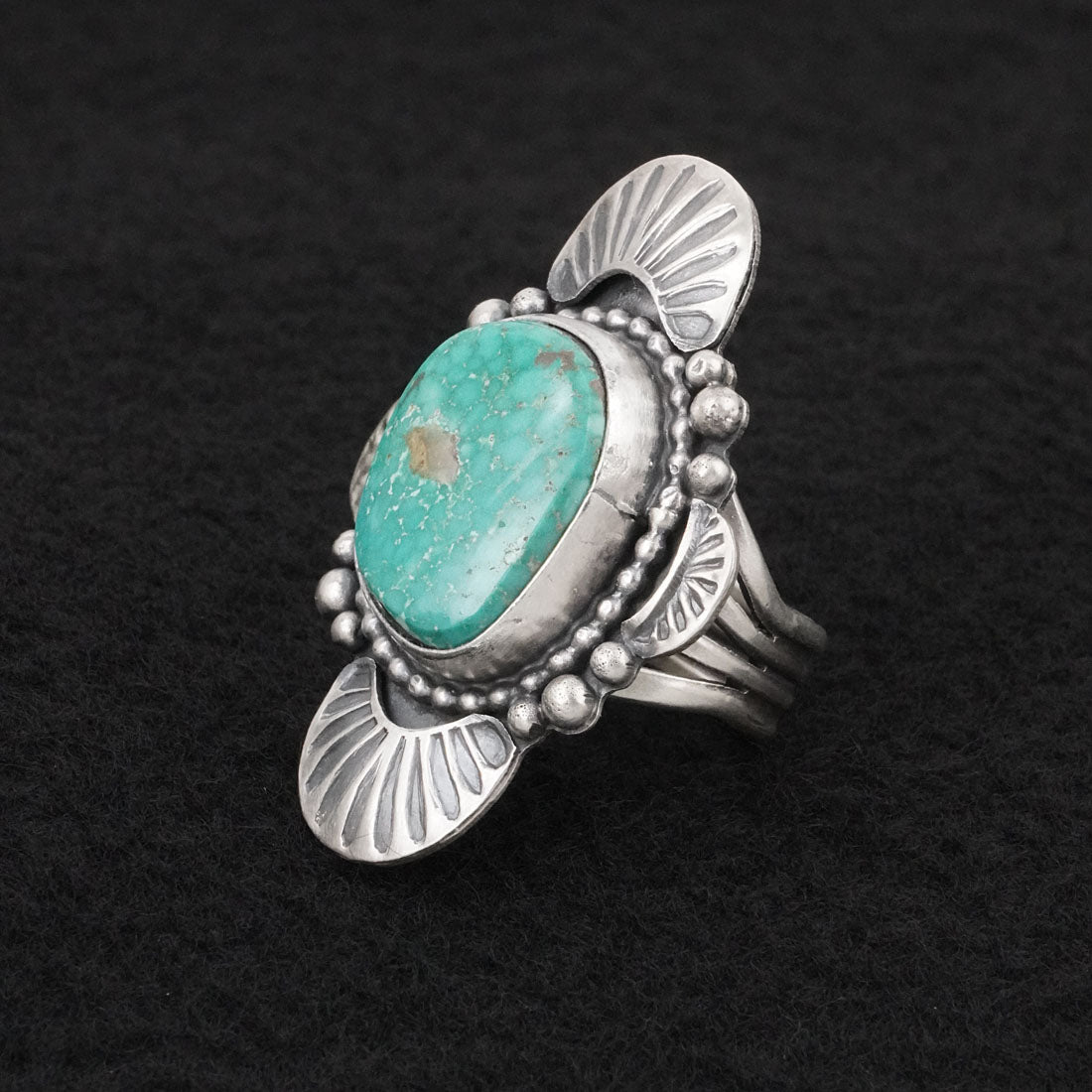 Randy Billy Turquoise & Sterling Silver Ring Size 6