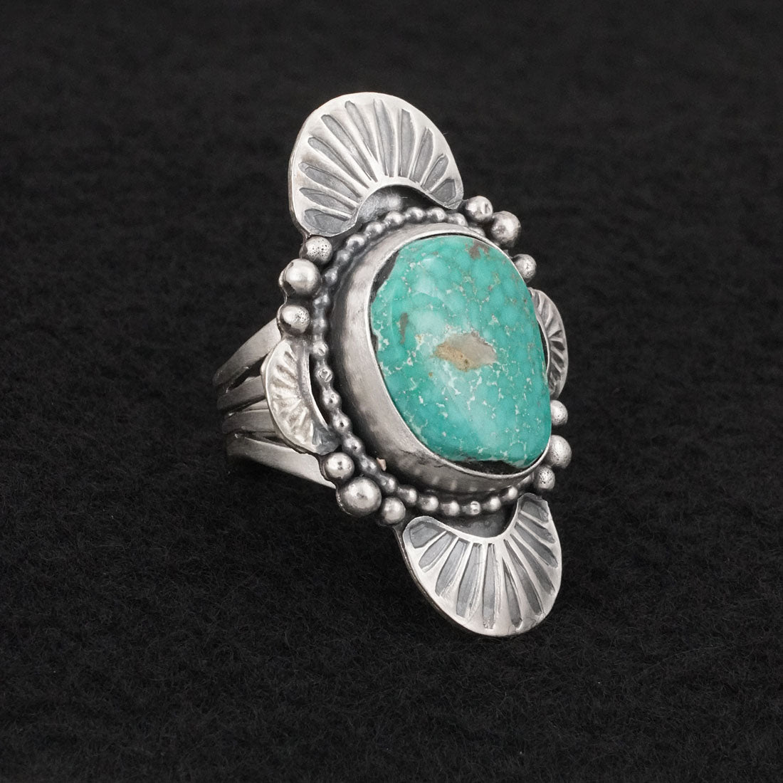Randy Billy Turquoise & Sterling Silver Ring Size 6