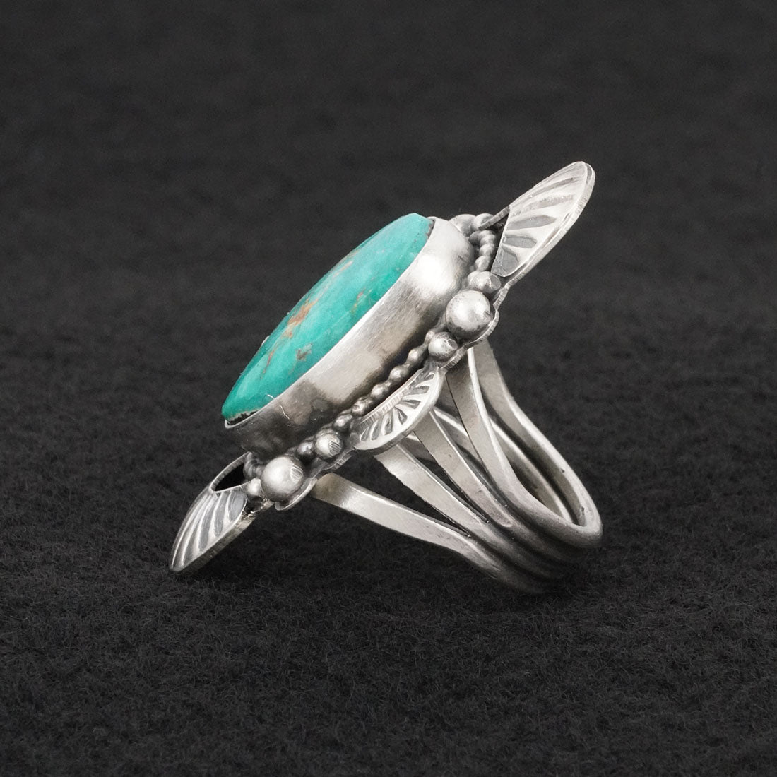 Randy Billy Turquoise & Sterling Silver Ring Size 7