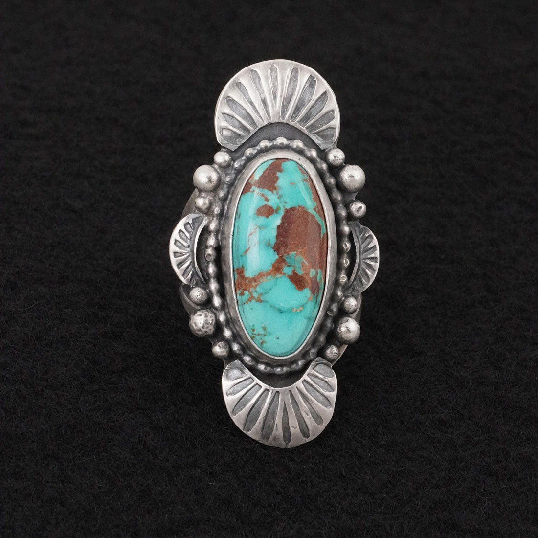 Randy Billy Turquoise & Sterling Silver Ring Size 6
