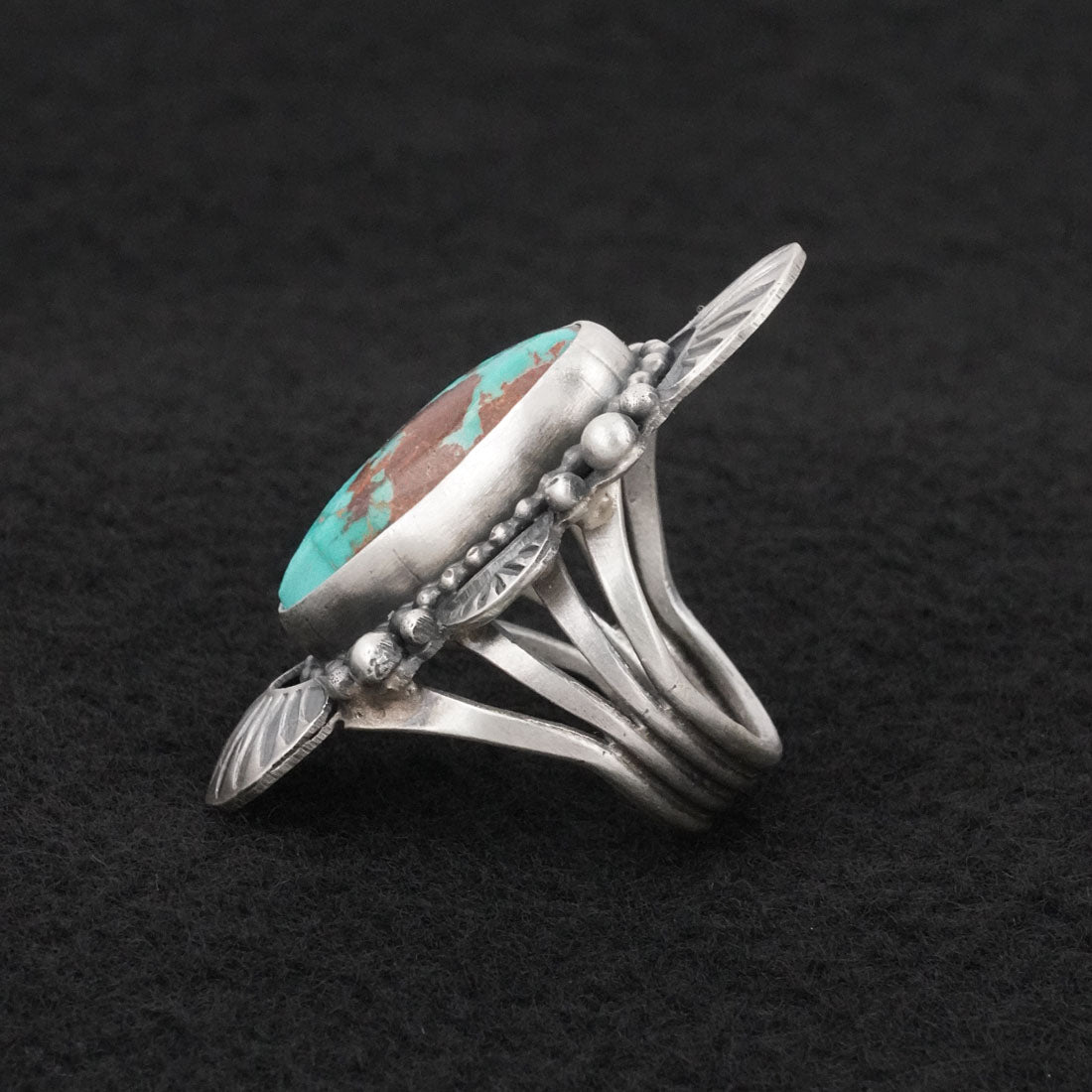 Randy Billy Turquoise & Sterling Silver Ring Size 6