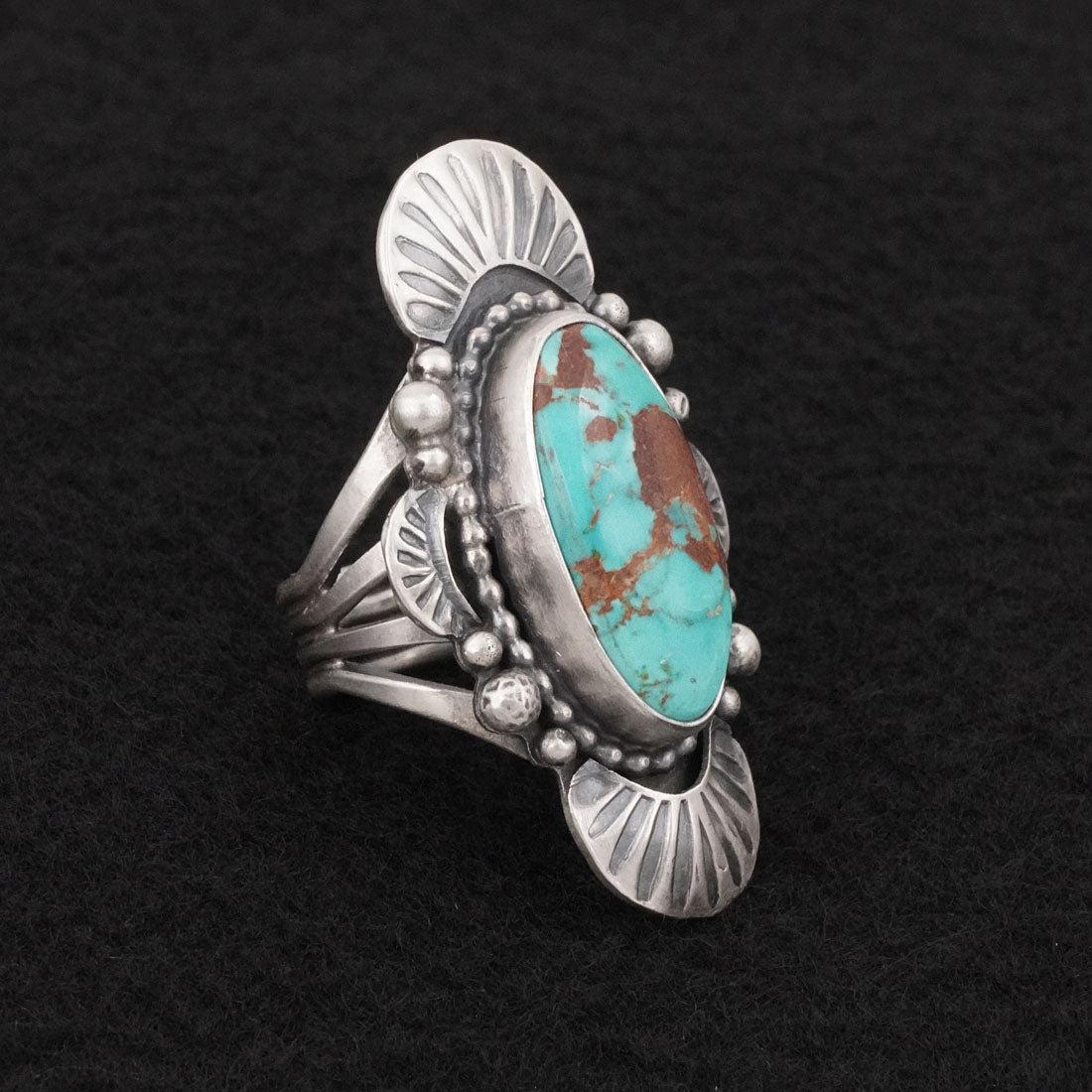 Randy Billy Turquoise & Sterling Silver Ring Size 6