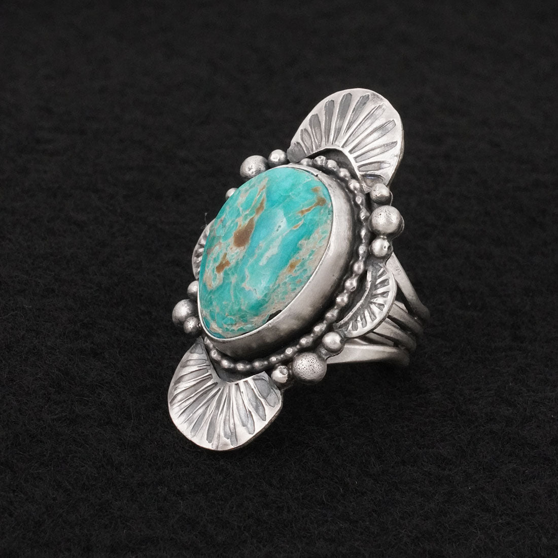 Randy Billy Turquoise & Sterling Silver Ring Size 6