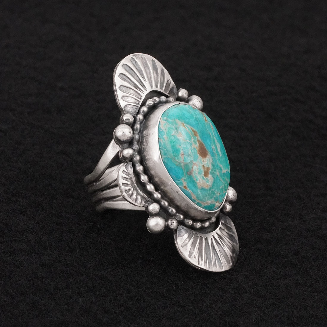 Randy Billy Turquoise & Sterling Silver Ring Size 6