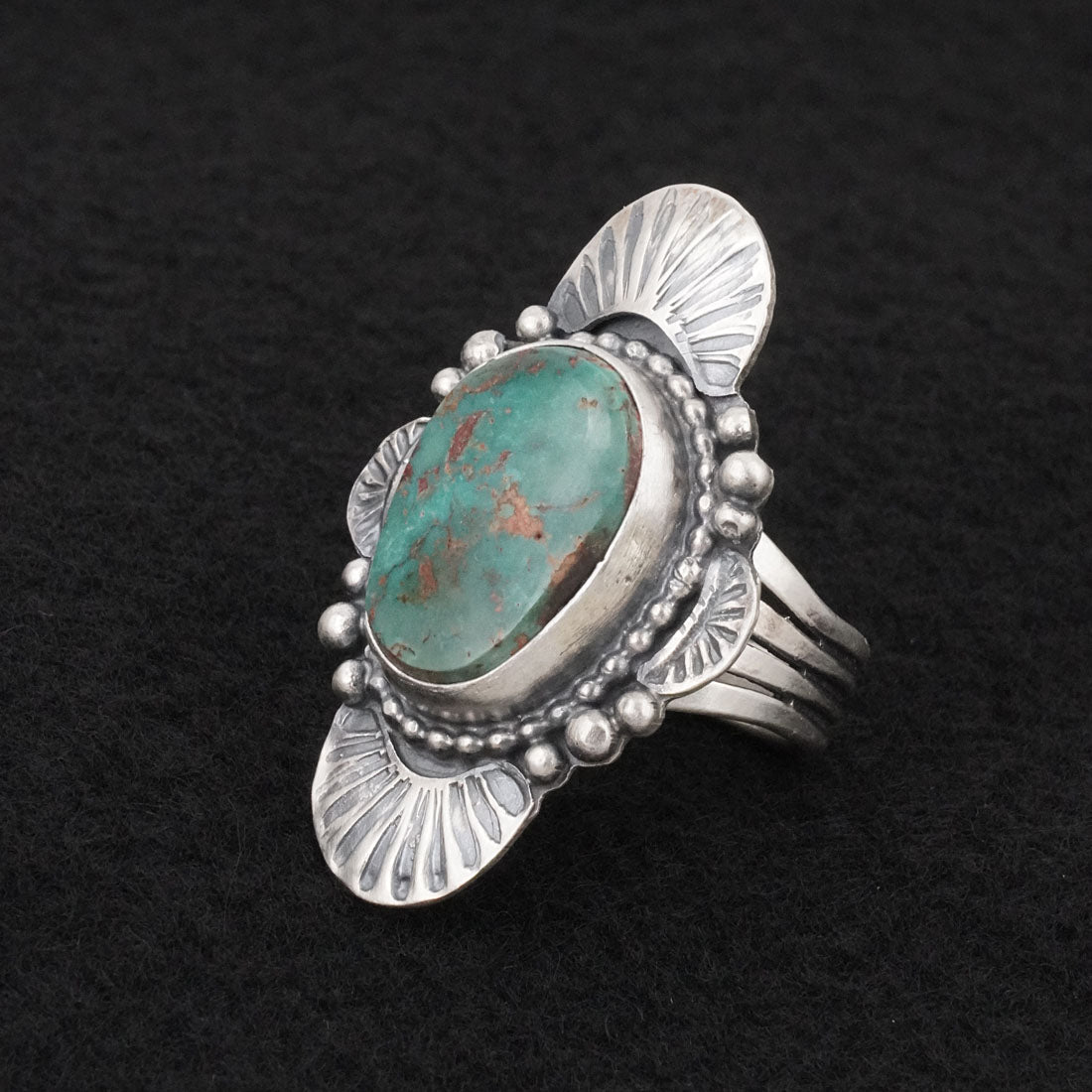 Randy Billy Turquoise & Sterling Silver Ring Size 8