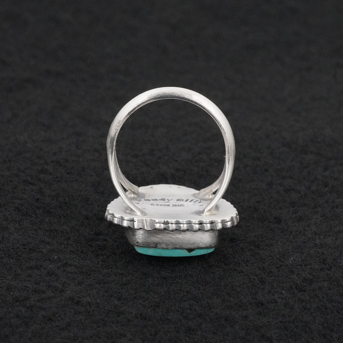 Randy Billy Turquoise & Sterling Silver Ring Size 7