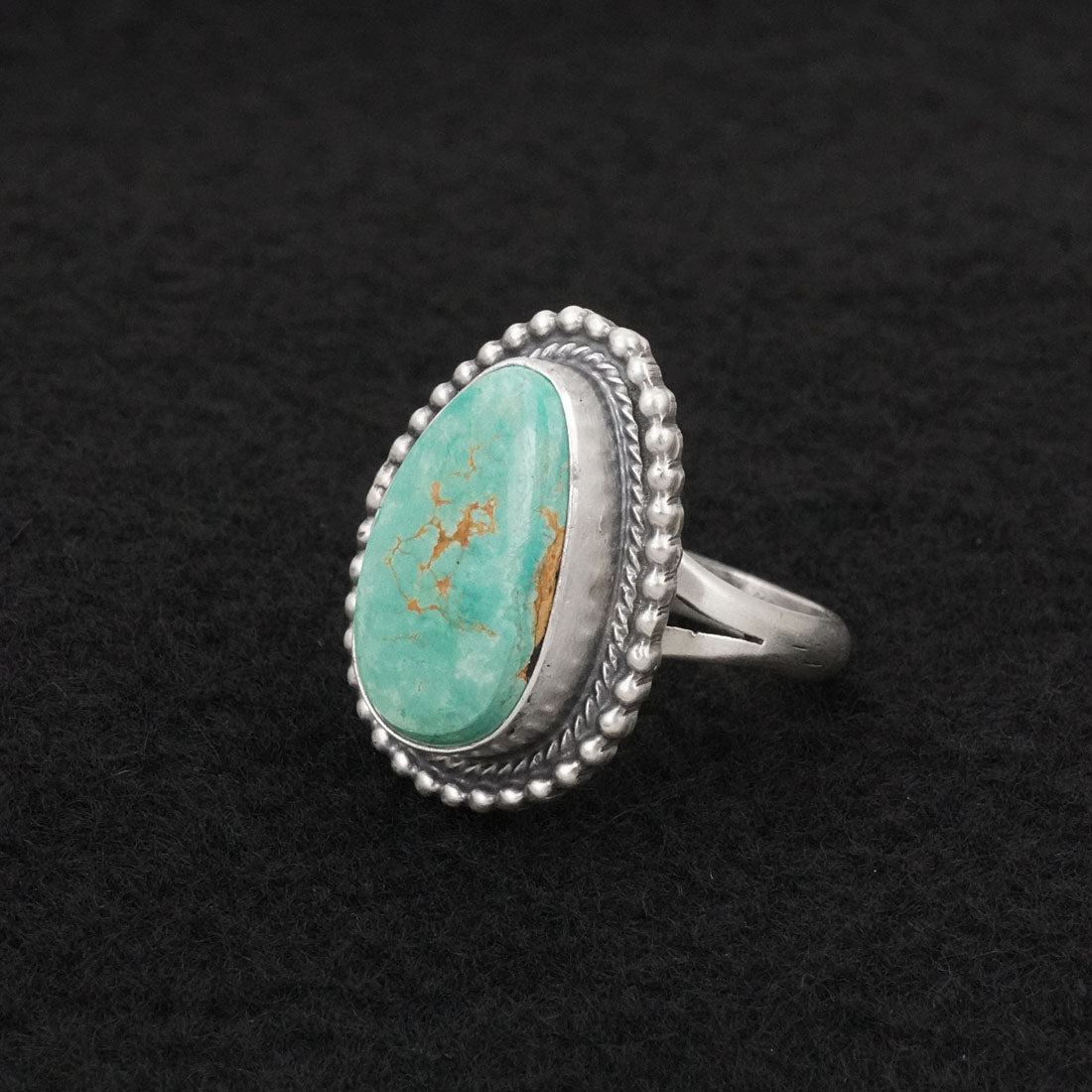 Randy Billy Turquoise & Sterling Silver Ring Size 8