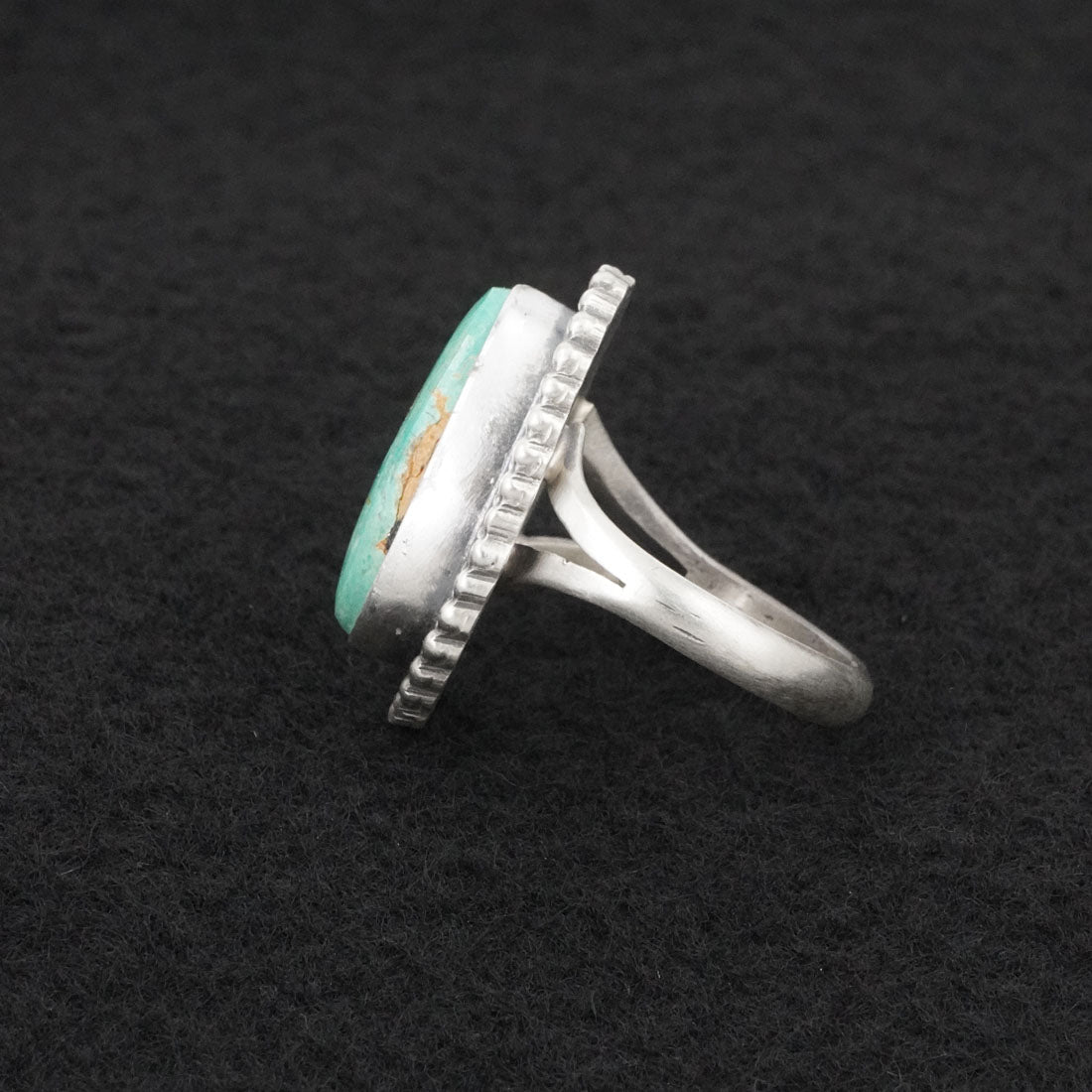 Randy Billy Turquoise & Sterling Silver Ring Size 8