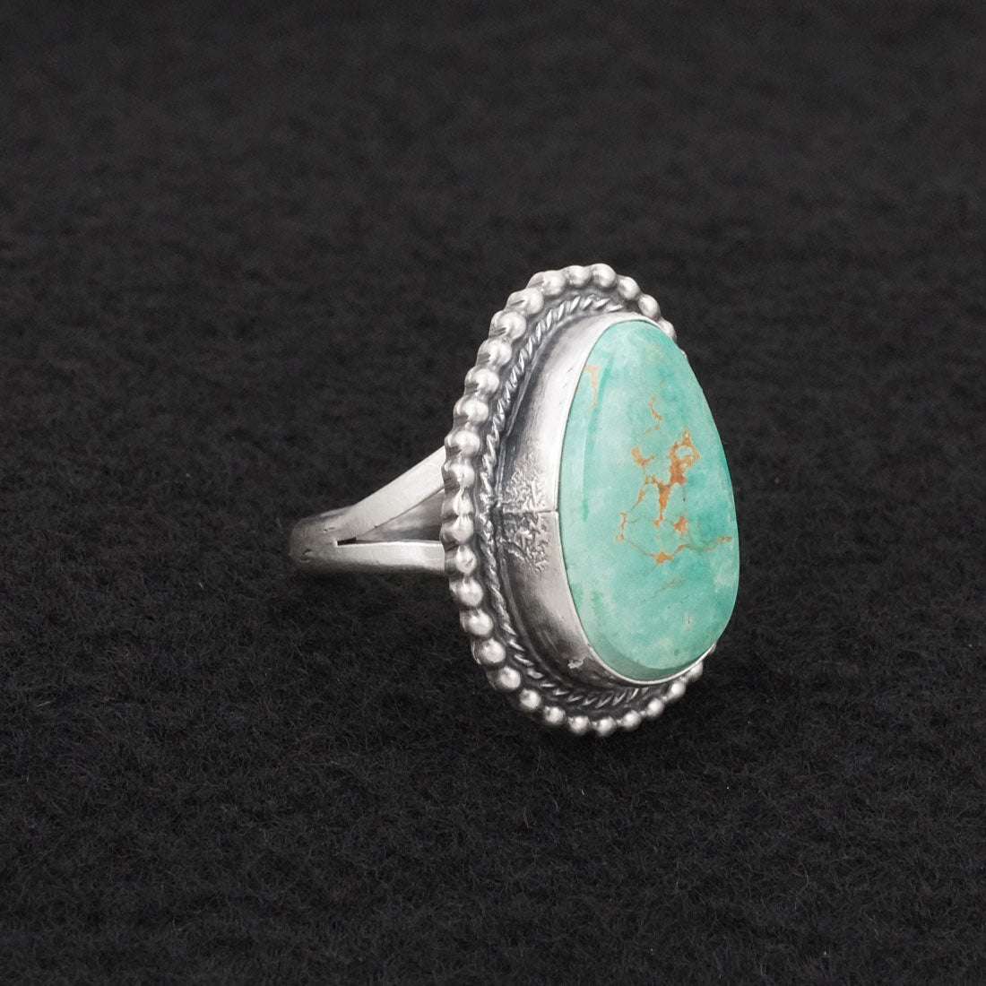Randy Billy Turquoise & Sterling Silver Ring Size 8