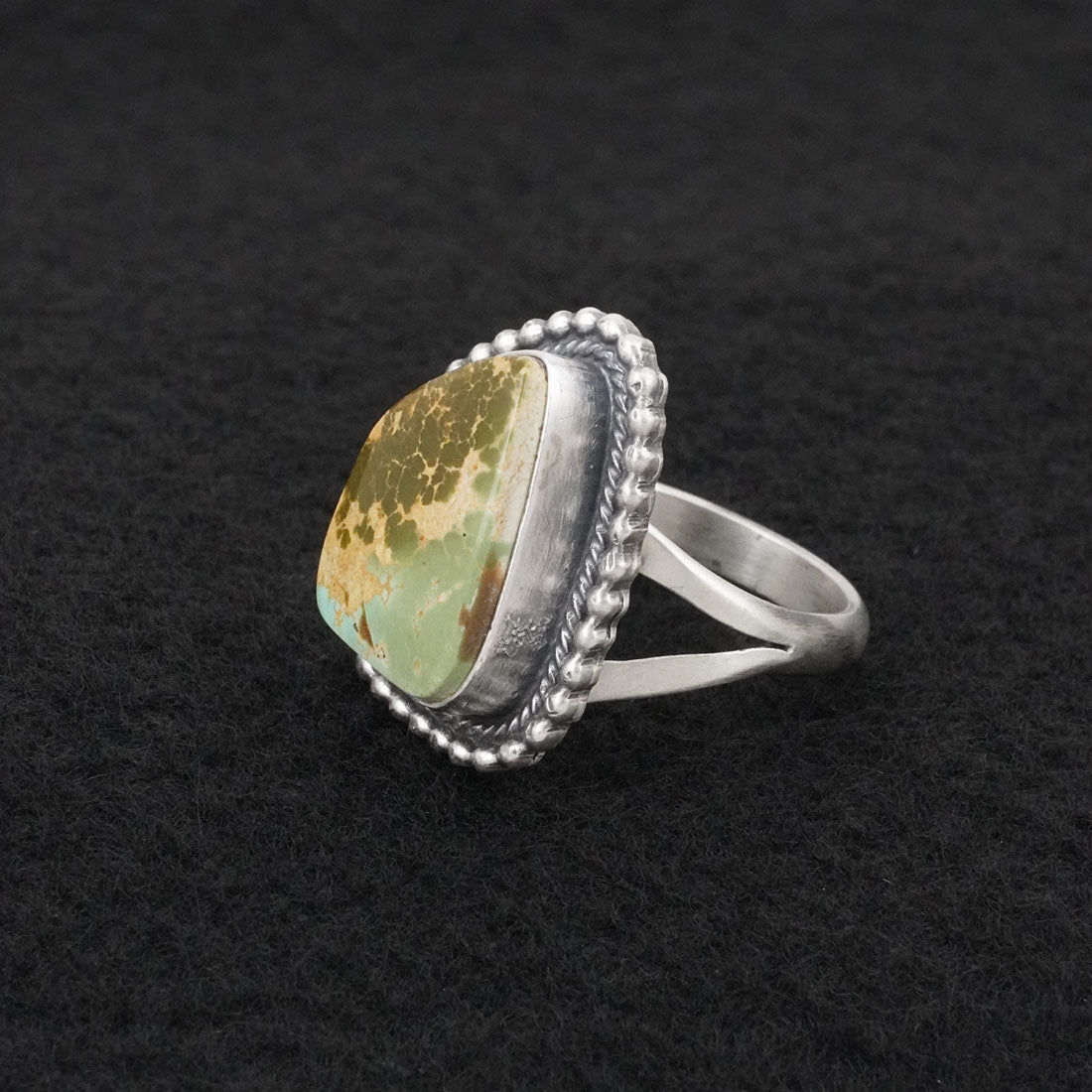 Randy Billy Turquoise & Sterling Silver Ring Size 8.5