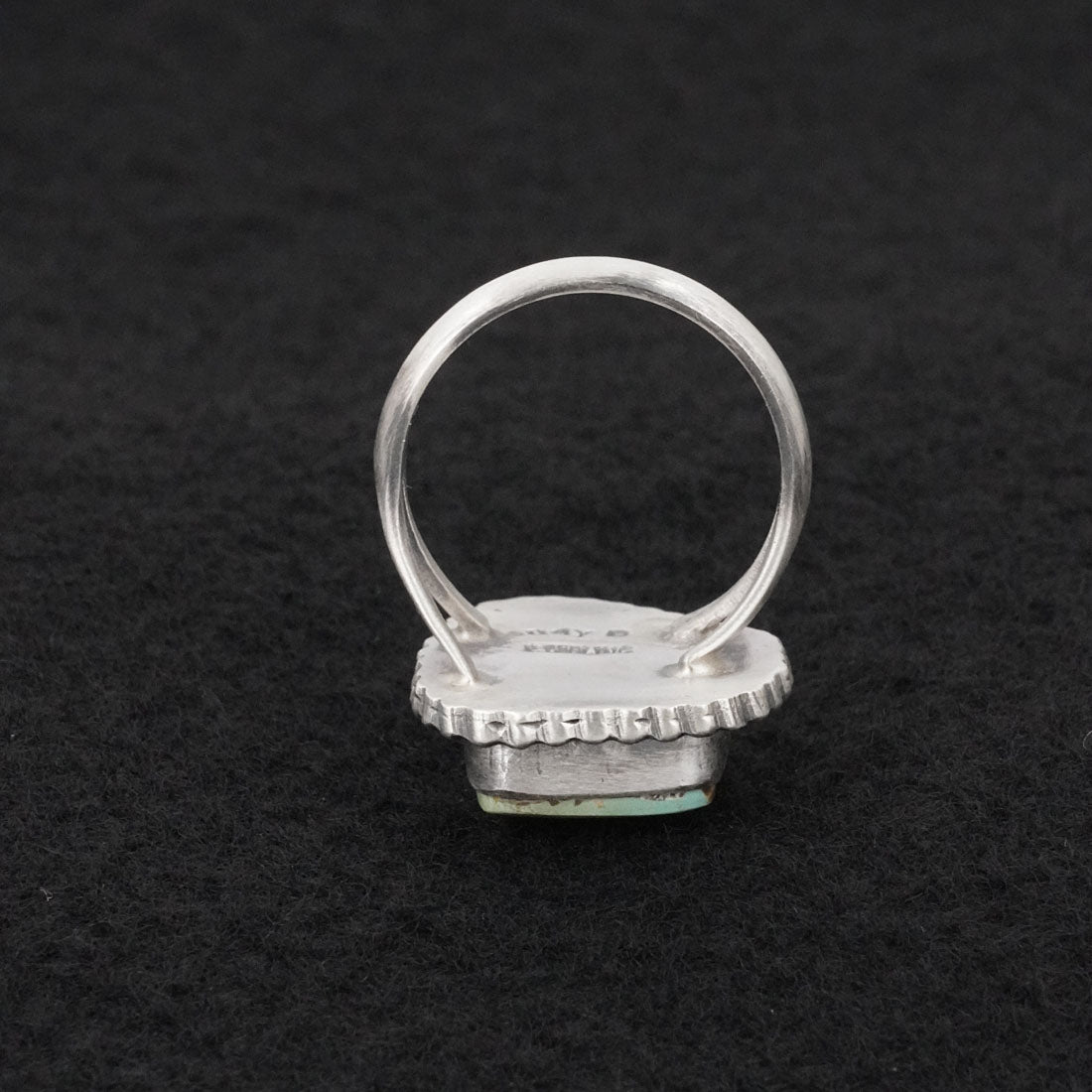 Randy Billy Turquoise & Sterling Silver Ring Size 8.5