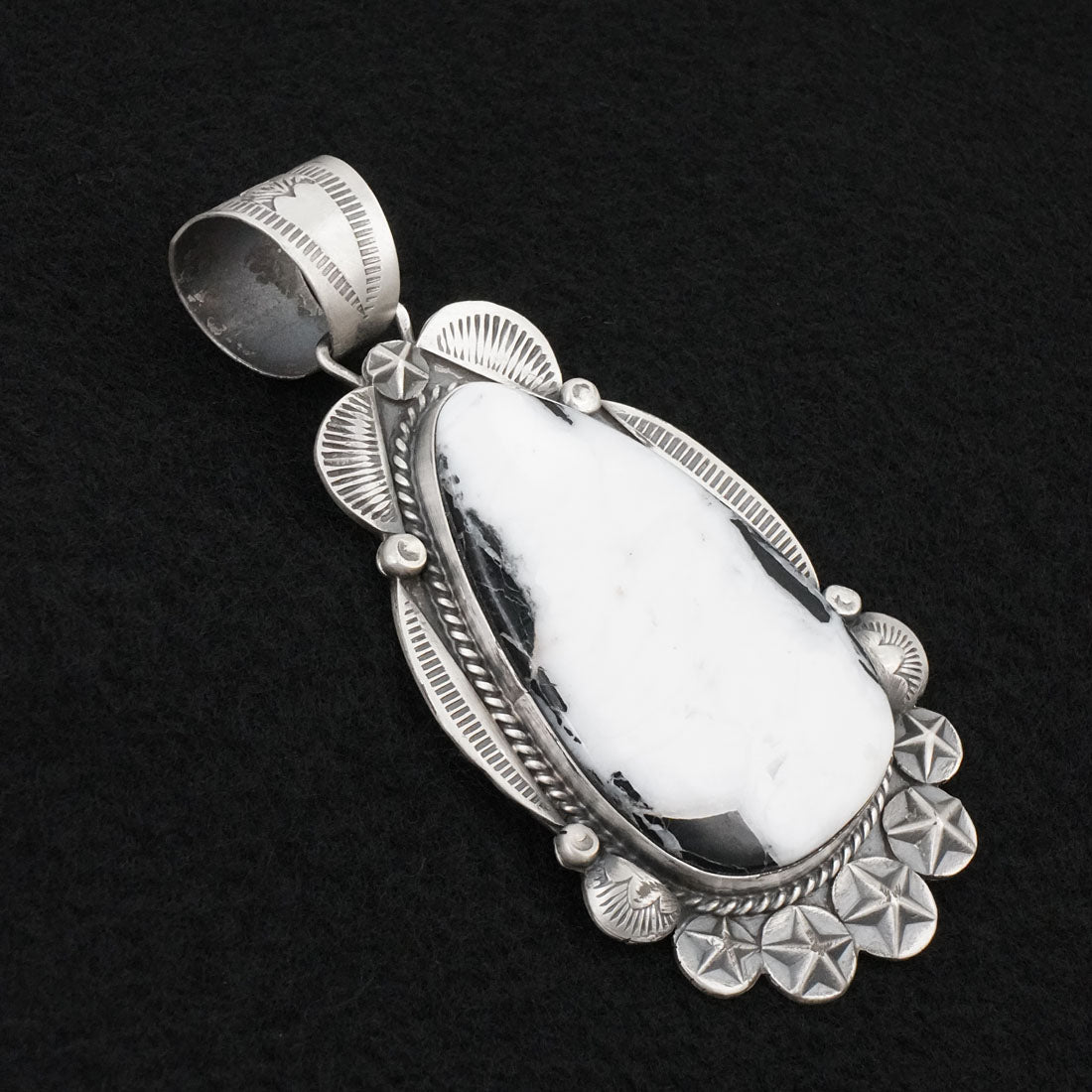 Vernon Johnson White Buffalo & Sterling Silver Pendant