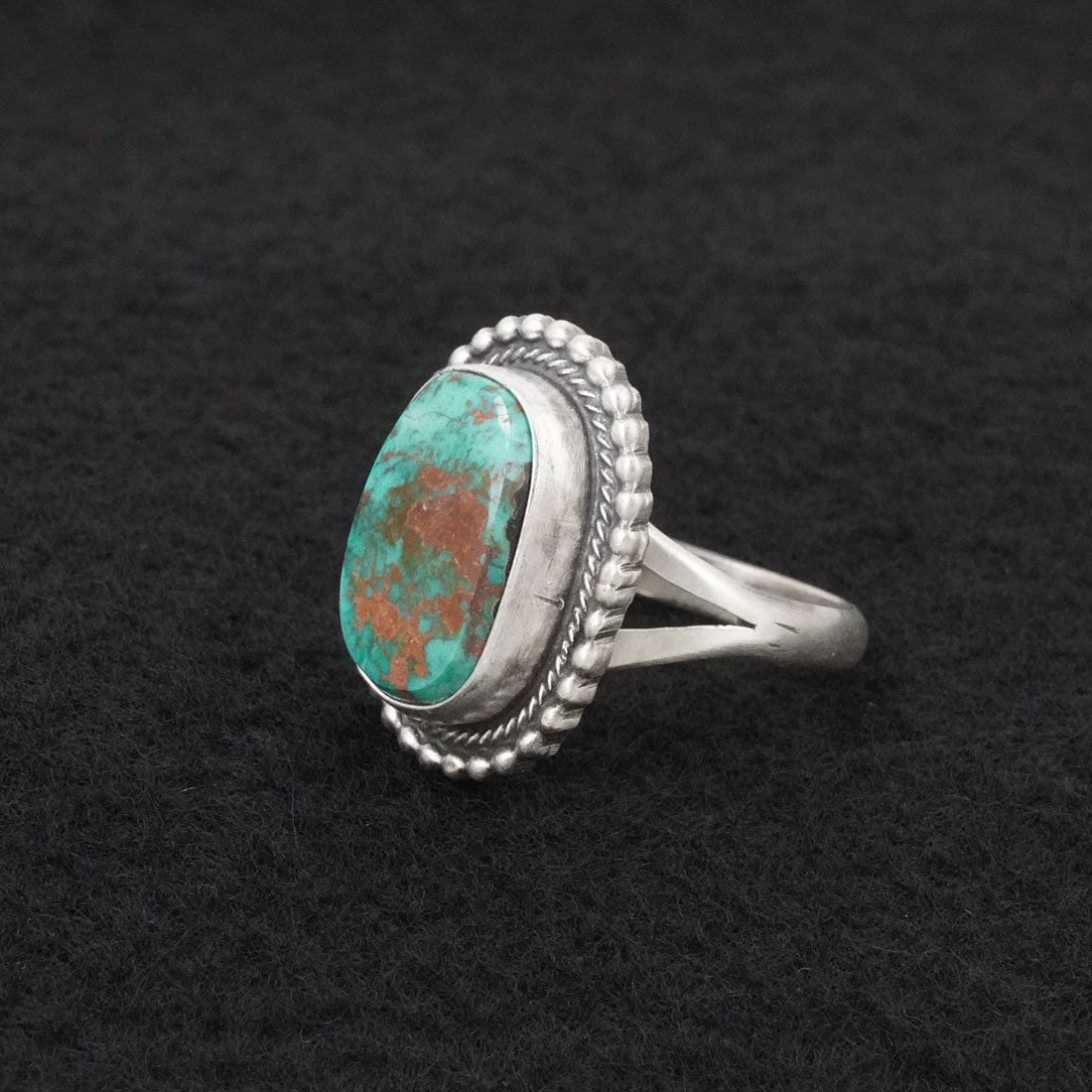 Randy Billy Turquoise & Sterling Silver Ring Size 10