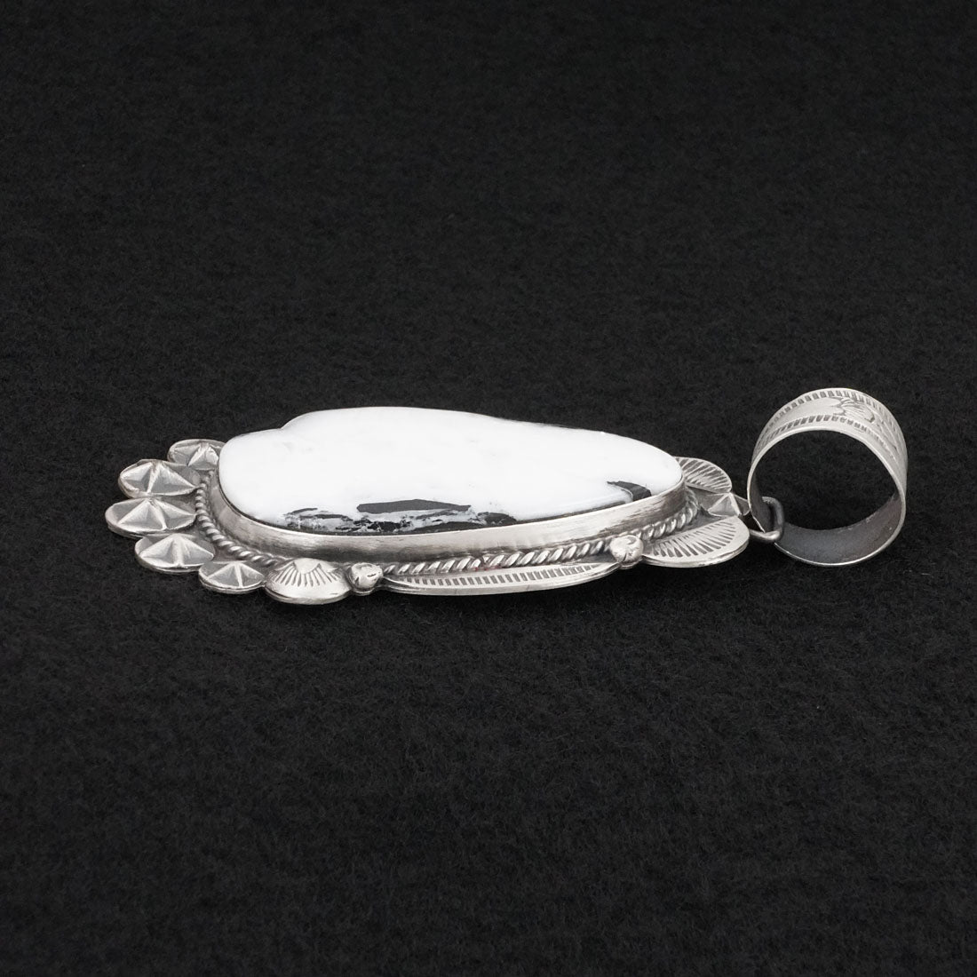 Vernon Johnson White Buffalo & Sterling Silver Pendant
