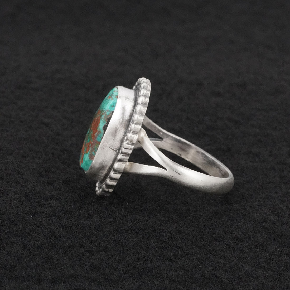 Randy Billy Turquoise & Sterling Silver Ring Size 10