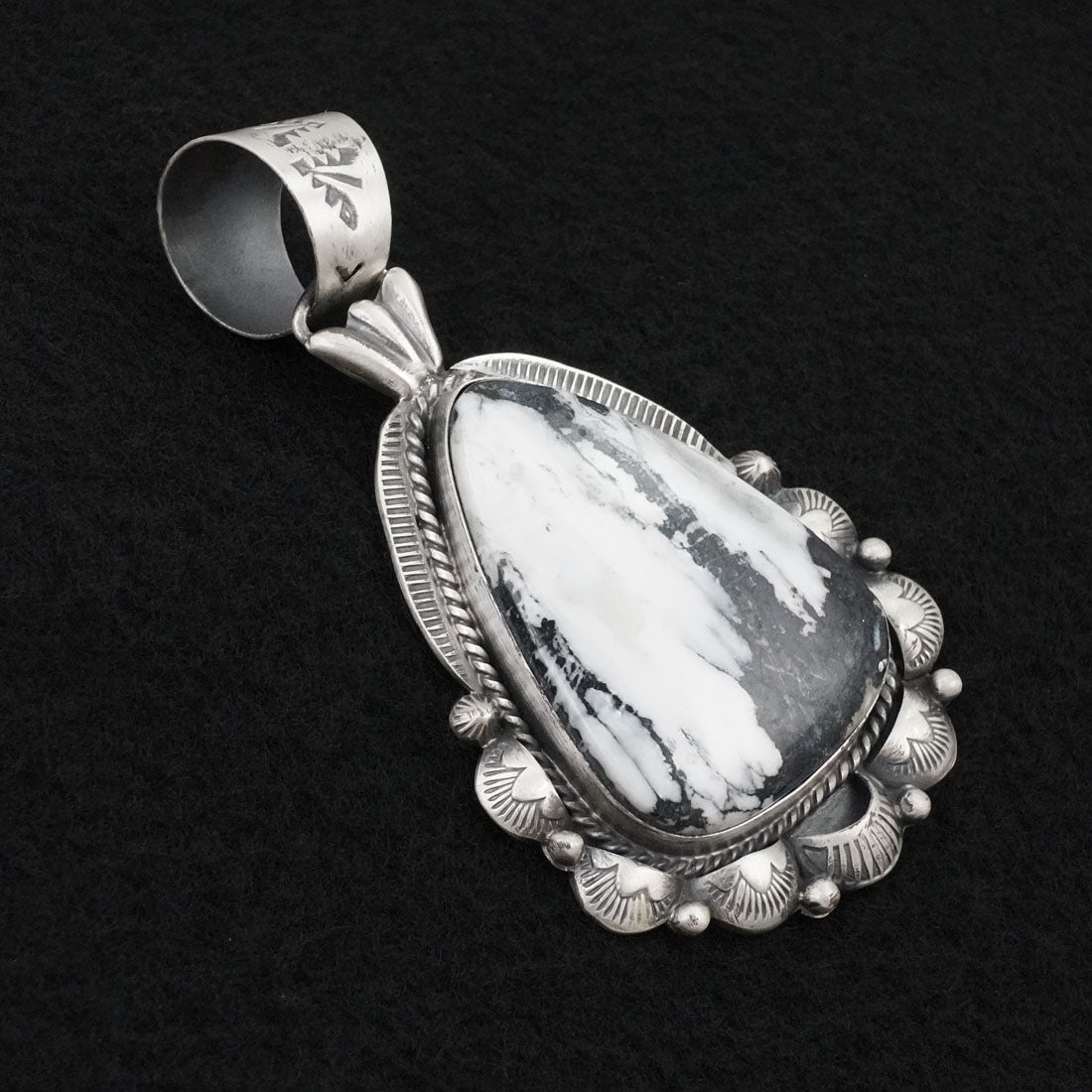 Vernon Johnson White Buffalo & Sterling Silver Pendant