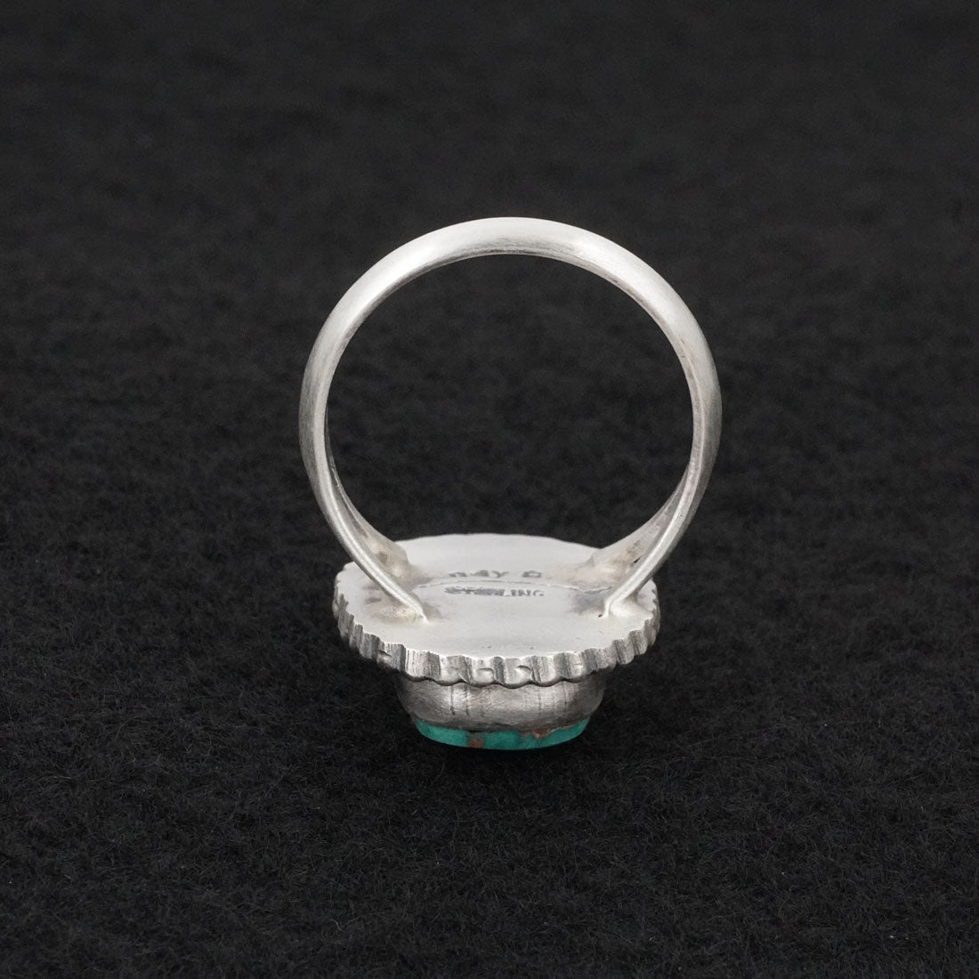 Randy Billy Turquoise & Sterling Silver Ring Size 10
