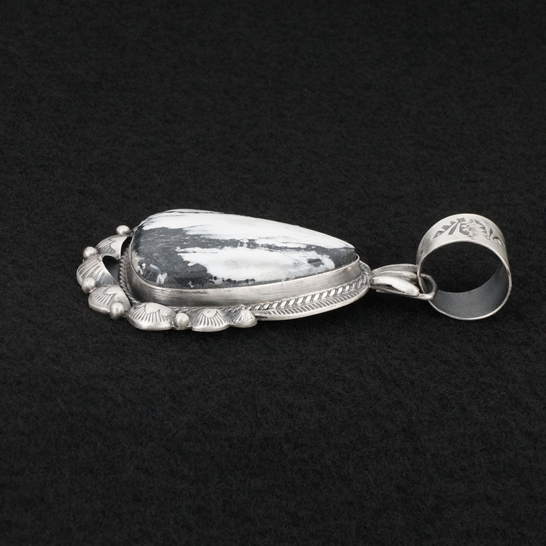Vernon Johnson White Buffalo & Sterling Silver Pendant
