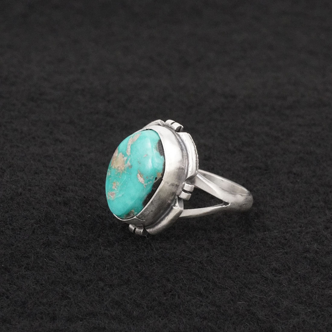 Randy Billy Turquoise & Sterling Silver Ring Size 6.5