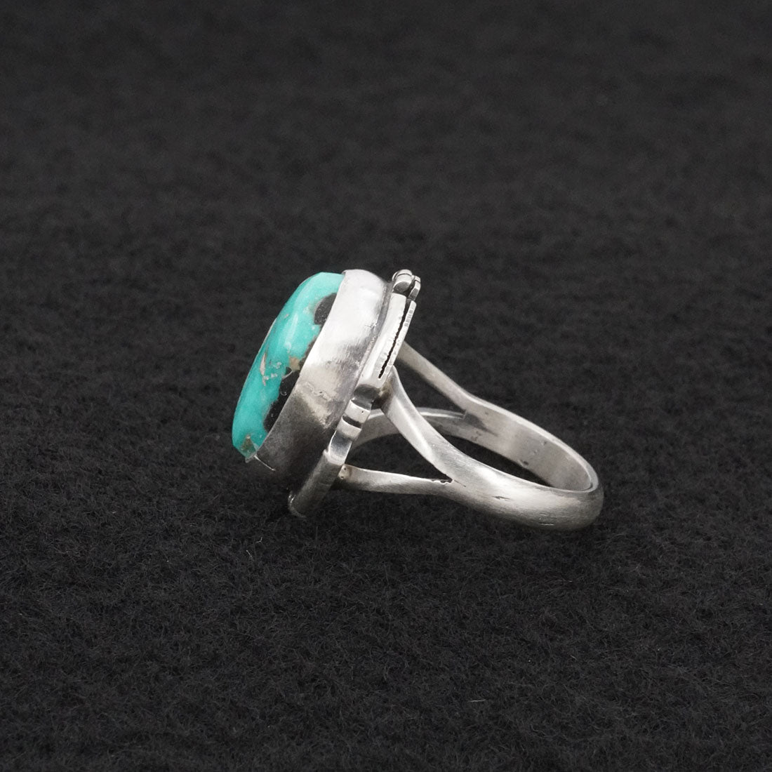 Randy Billy Turquoise & Sterling Silver Ring Size 6.5