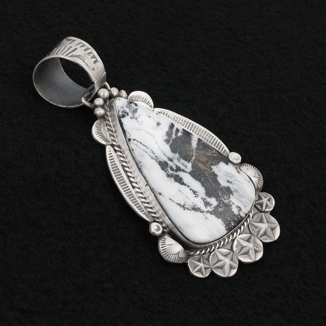 Vernon Johnson White Buffalo & Sterling Silver Pendant